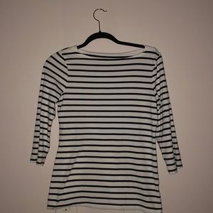 Striped quarter sleeve top